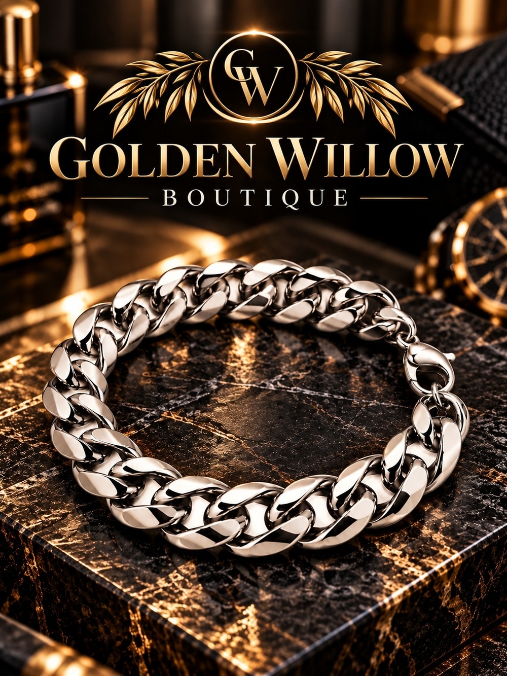 Men’s Silver Cuban Link Bracelet